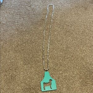 Turquoise Sheep Pendant Necklace